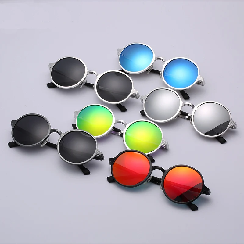 Высококачественные Ретро поляризационные солнцезащитные очки, круглые металлические оправы для мужчин и женщин, роскошный дизайн, брендовые, для вождения, винтажные, элегантные женские солнцезащитные очки