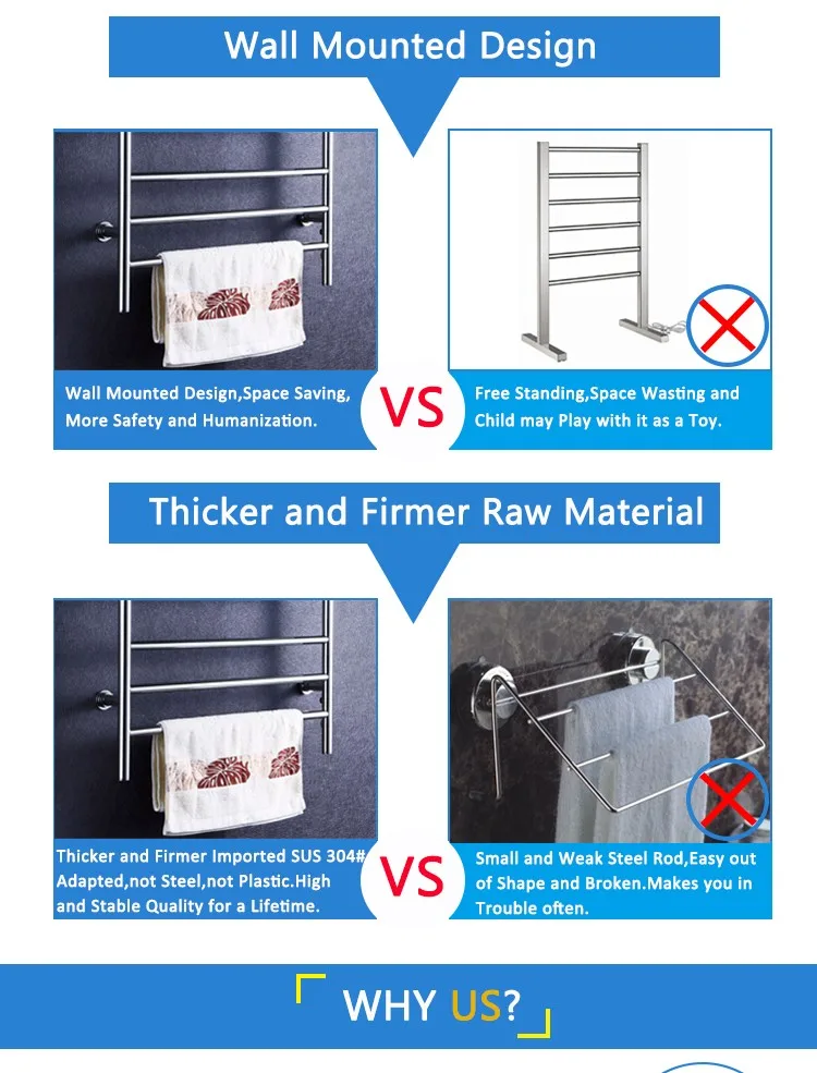 Бесплатная доставка Электрический полотенцесушитель из нержавеющей стали настенный полотенцесушитель теплое полотенце Аксессуары для