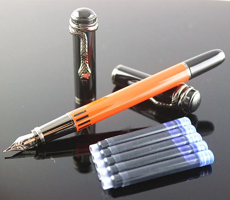 MONTE MOUNT 3D Snake Clip Gifts pen Business Metal Fountain Pen Nib