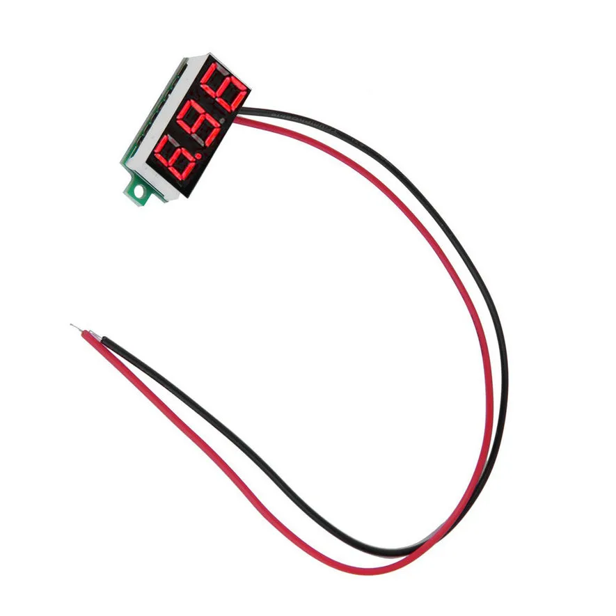 1PCS 0.36" LED Digital Car Voltmeter Voltage Panel Meter 2 Wire DC 3-30V Red | Электроника