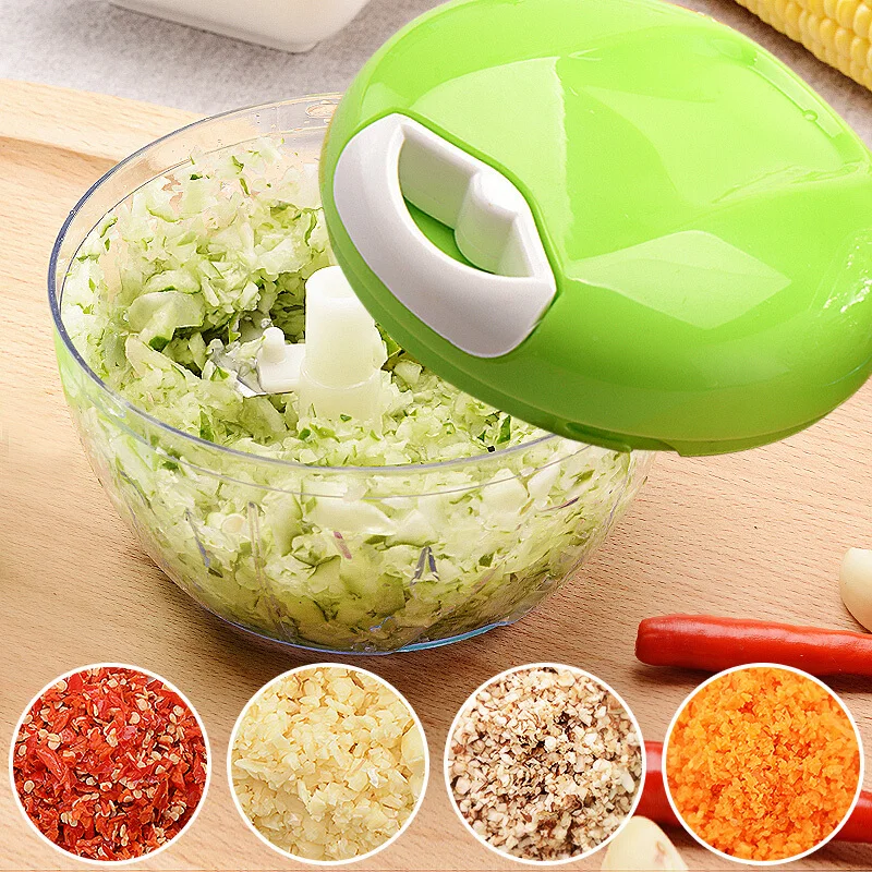 

Multi-function vegetable cutting machine kitchen tool hand chopper spiral slicer manual meat fruit chopper grater food grinder