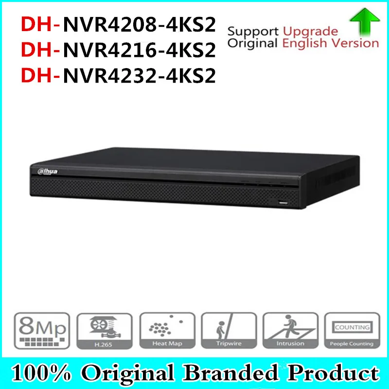 

Original DH English NVR 4K Video Recorder NVR4208-4KS2 NVR4216-4KS2 NVR4232-4KS2 with 2SATA Interface Support H265 IP Camera
