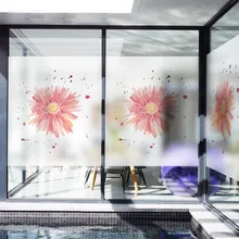 Бесплатно на заказ размер декоративные приватность матовое витражное окно пленка статическая для стеклянных наклеек солнцезащитный полупрозрачный huahuo