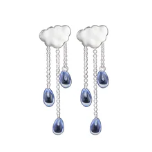 925 Sterling Silver Cloud Long Tassel Dangle drop Earrings Natural Handmade Fine Jewelry Ethnic cute special for Women цена 925 Sterling Silver Cloud Long Tassel Dangle drop Earrings Natural Handmade Fine Jewelry Ethnic cute special for Women цены онлайн