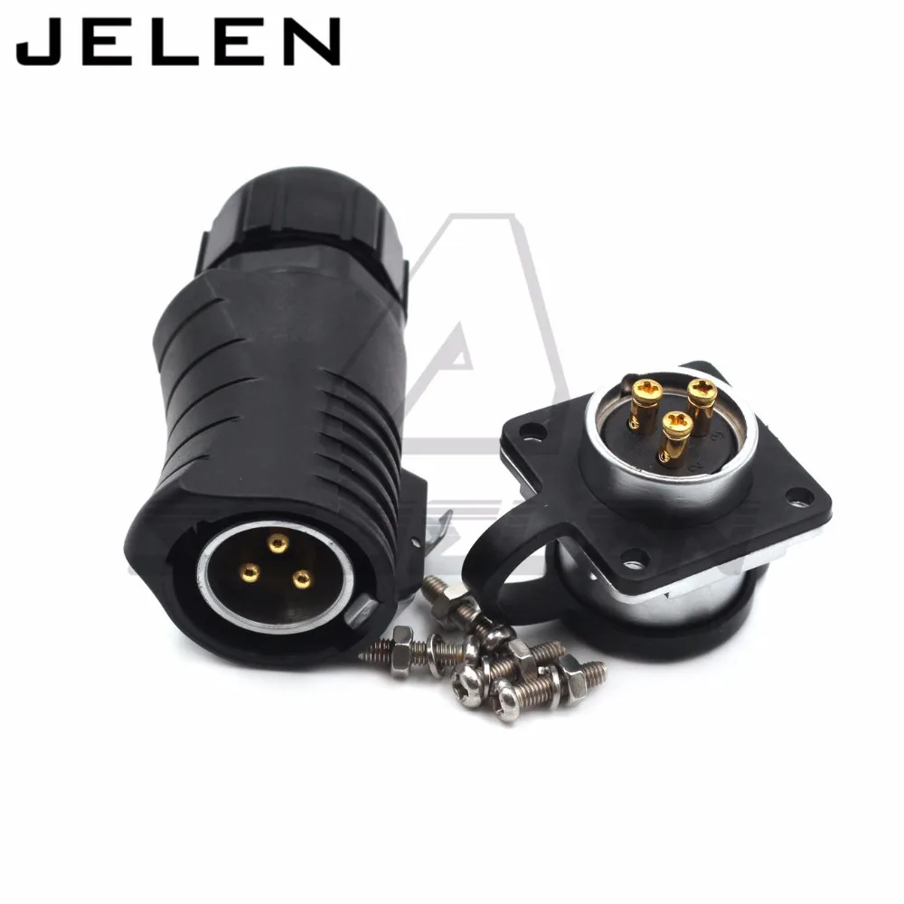 

XHE20, IP67 3pin Waterproof Adapter Screw Locking Cable Industrial, Waterproof Connector Screw Locking Joiner 3pin