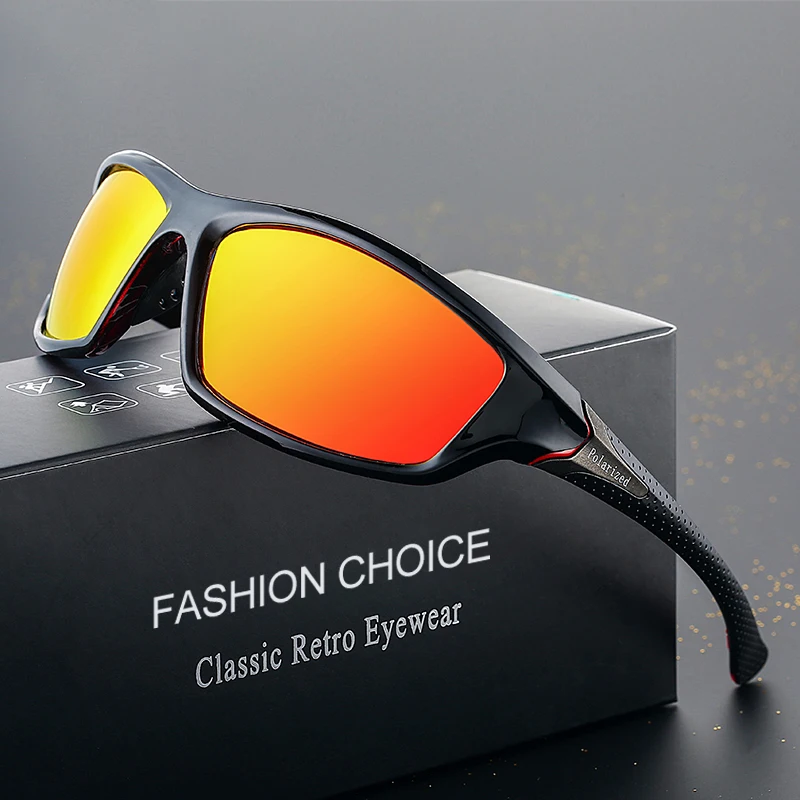 

Classic Square Brand 2019 New Polarized Sunglasses Men Fashion Male Eyewear Sun Glasses Driving Goggle Rivet Mirror Sun Glasses