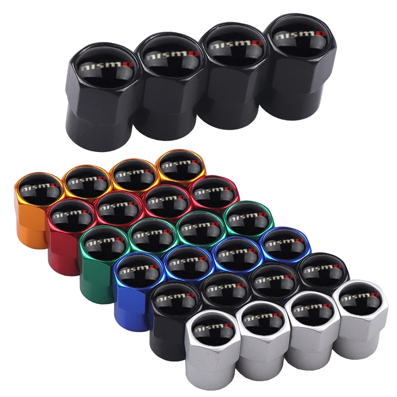 

Car Styling Emblem Auto Wheel Tire Valve Caps Case For Nissan Nismo Tiida Teana Skyline Juke X-Trail Almera Qashqai Accessories