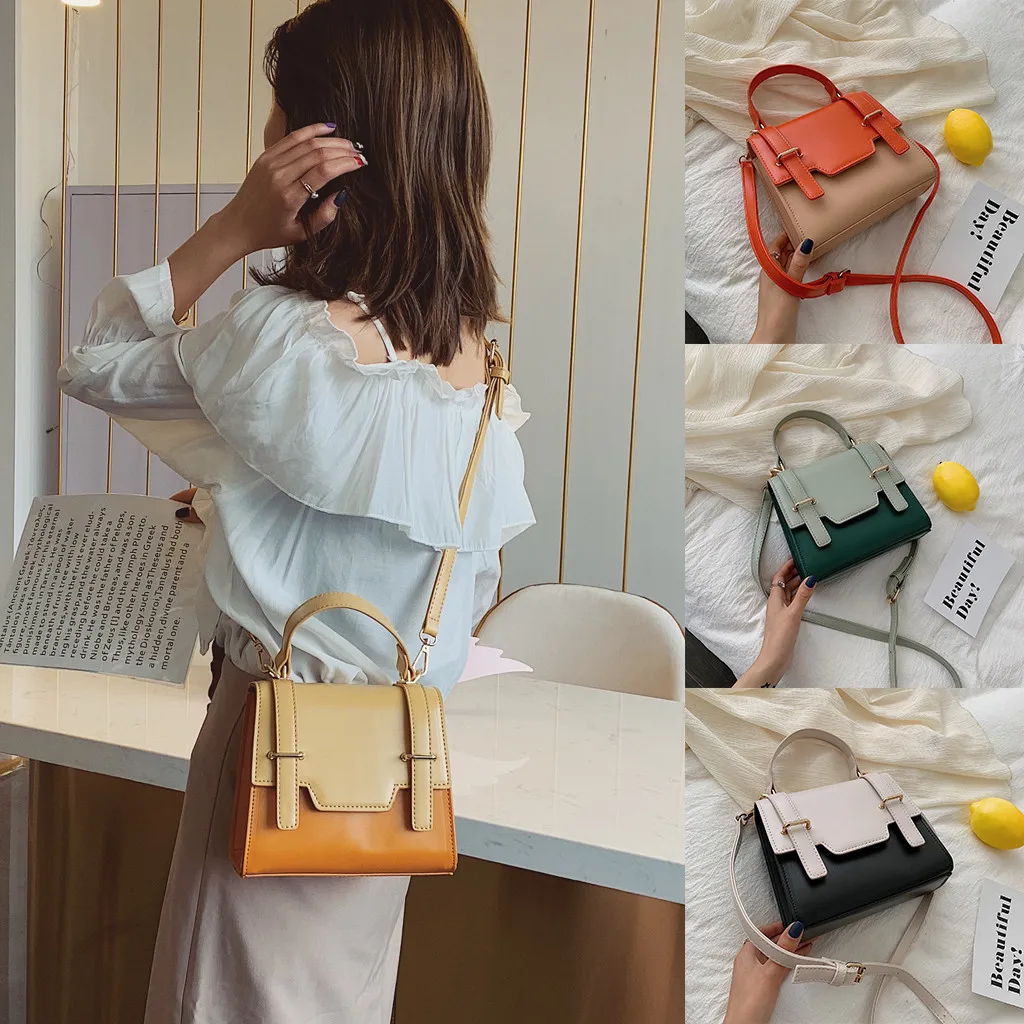 shoulder bags for women New Fashion Trend Hit Color Hand Shoulder Shoulder Diagonal Package bolsa feminina de couro#Y3