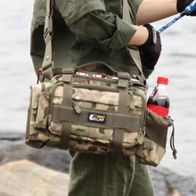 Открытый Рыбалка Спортивная Многофункциональный Рыболовные снасти Водонепроницаемый холст талии мешок рыболовные приманки