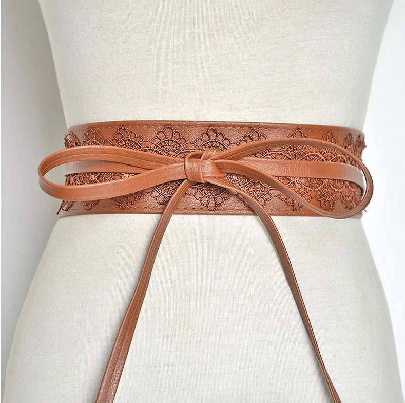 

Designer brands Fashion Women Belt white Elastic Belt Bow Wide Stretch leather belt Style belt for dresses women Accessories