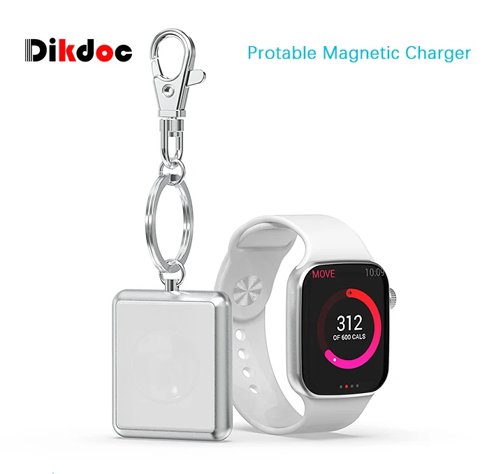 

Dikdoc Key Chain Wireless Charger For Apple Watch Magnetic Fast Portable Charger For i Watch Series 1 2 3 4 Light Easy to carry