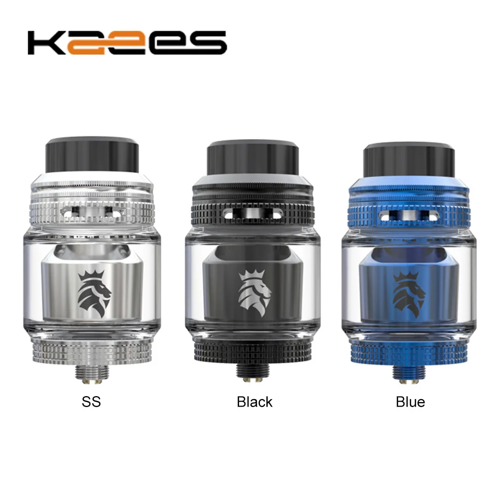 

KAEES Solomon 3 RTA 5.5ml Capacity with Postless Deck for Single / Dual Coils Build & Two Interchangeable Internal Airflow Caps