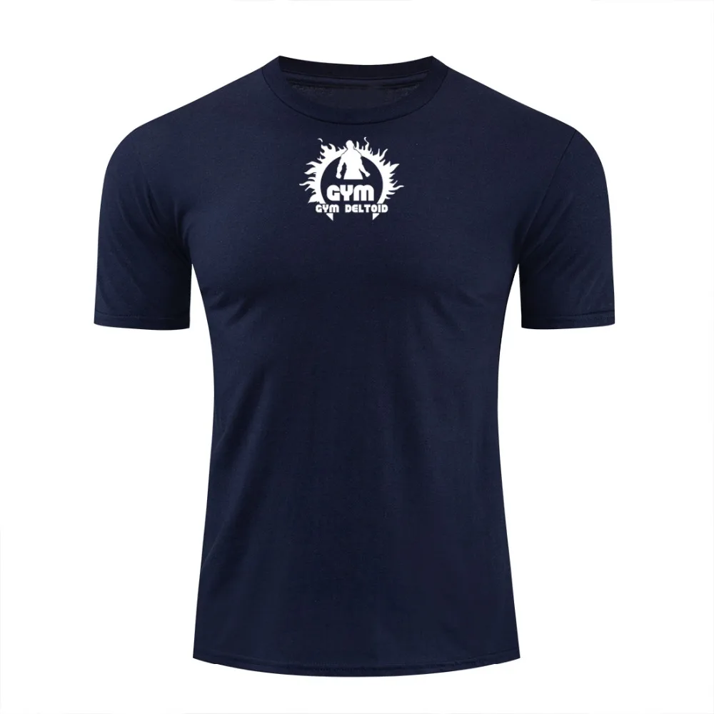 

2019 Newest Summer Style Fashion Print Short sleeved Tees Men Fitness Tops 31 color Printing Gym T shirt Running shirt Men Slim