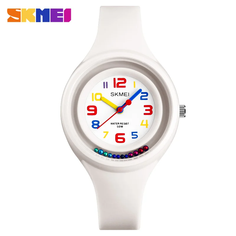 

SKMEI 1386 Fashion Children Watches 50m Waterproof Kids Quartz Watch Colorful Clock Silicone Casual Students Wristwatches