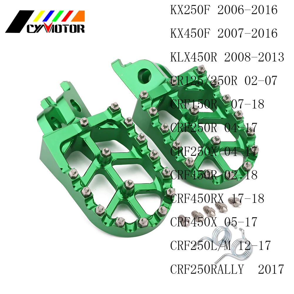 ЧПУ мотоцикл подножки мотоцикла подножек для KXF CRF CR TC TE TX FX YZ YZF WR WRF 85 125 150 250 426 450 с героями мультфильма «Холодное сердце», X FX L, M - Цвет: 4