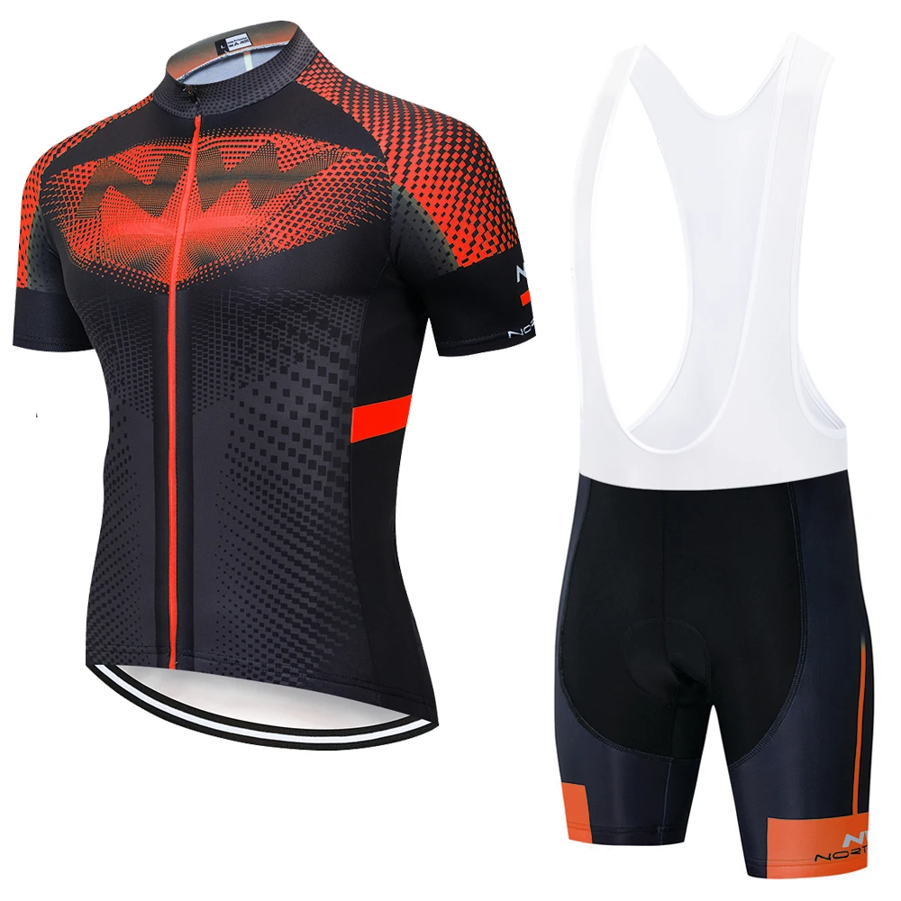 

NW 2019 NORTHWAVE Zomer Mannen Wielertrui Korte Mouwen Set Ademend bib shorts Fiets Kleding 9D Gel Pad Kleding