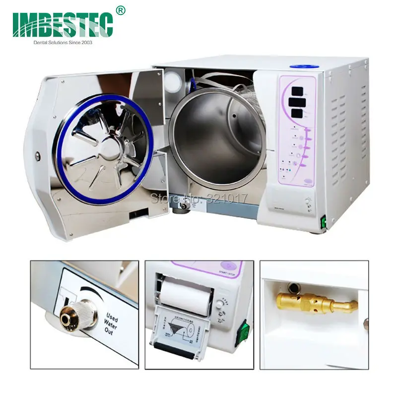 

Class B 23L Vacuum Steam Sterilizer Medical Dental Autoclave sterilizer WITH PRINTER Free Shipping