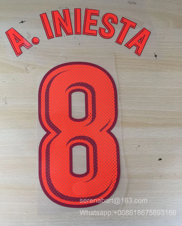 Messi Nameset Suarez Iniesta Nameset Paulinho Sergio O. dembele версия игрока стекается Домашняя и 3-я футбольная нашивка - Цвет: Away 3rd Suarez 9