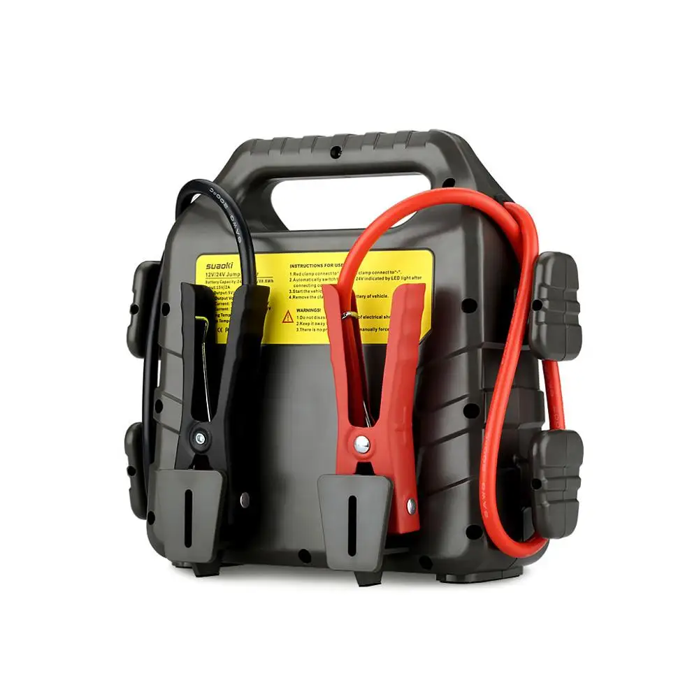 Suaoki 12 V/24 V аварийный автомобильный стартер 1000A пиковый 24000 mAh перезаряжаемый