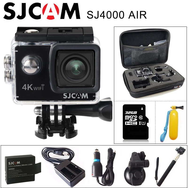 Оригинальная видеокамера SJCAM SJ4000 AIR SJ4000 WiFi, 2 ''экран, 4K Full HD 30M