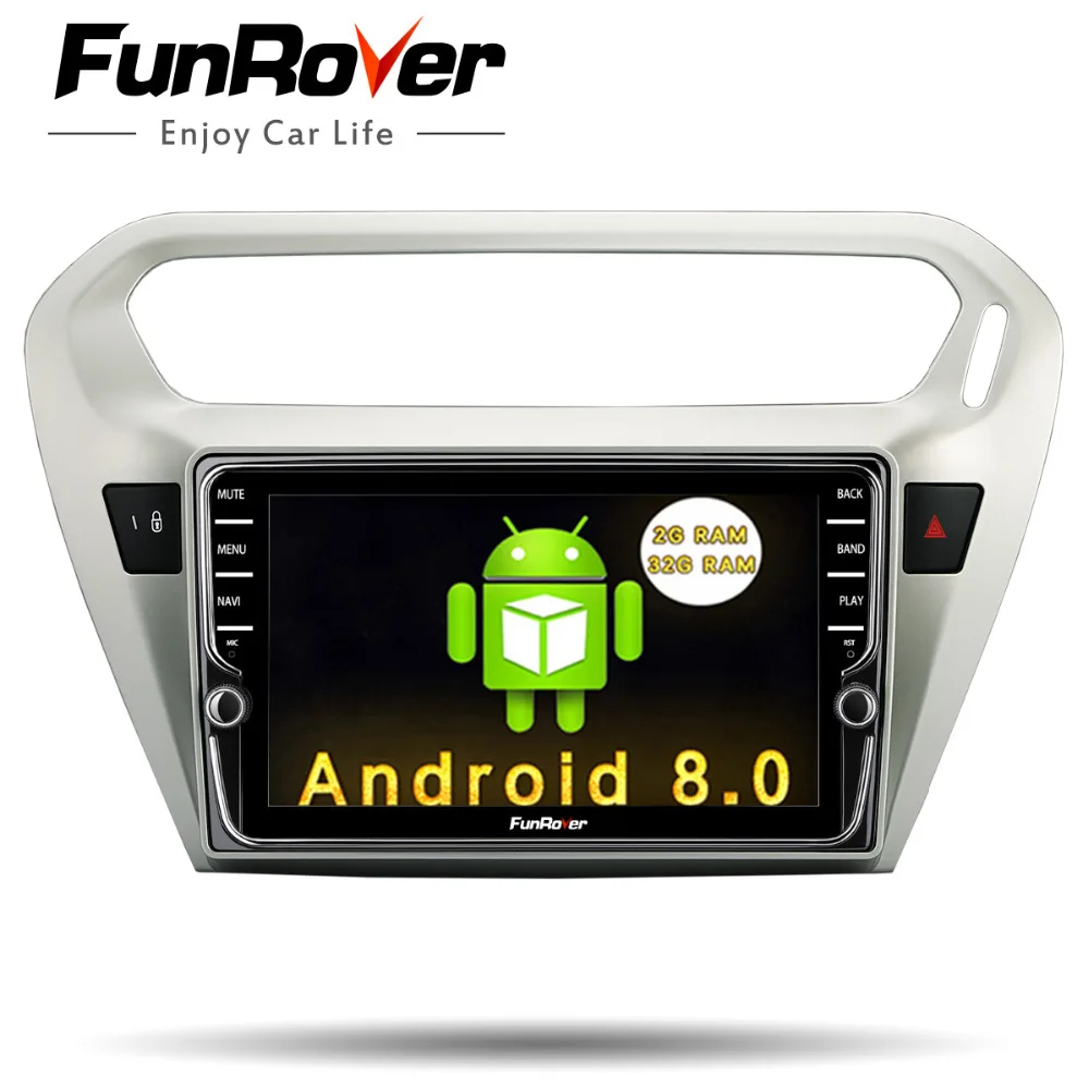 

Funrover 8''IPS Android8.0 2din Car DVD multimedia Player navigation for Peugeot 301 Citroen Elysee 2014+ gps audio radio stereo