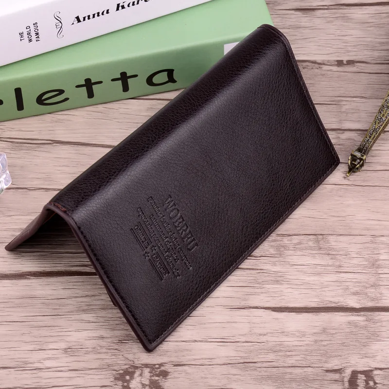 Мужской Длинный кошелек из натуральной кожи многофункциональный|genuin leather long