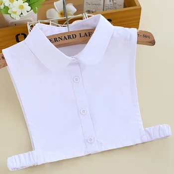 

Fit for 3-10years child embroidery cat fake shirt collar Cotton denim shirt Pure white small fake false collar baby decoration