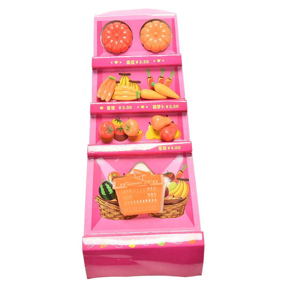 

Plastic Fruit Vegetables Basket Set For s Dolls Vegetable Fruit Storage Kitchen Dollhouse Miniature Kids Toys Hot Sell