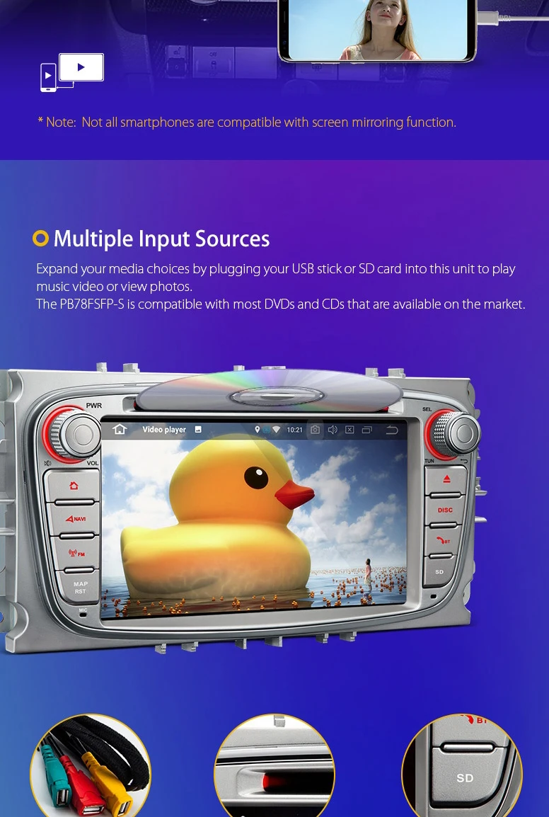 Top 7" Android 8.0 OS Car DVD Multimedia Navigation GPS Radio for Ford Focus II 2008-2011 & Galaxy II 2006-2011 & Kuga 2008-2012 11 Top 7" Android 8.0 OS Car DVD Multimedia Navigation GPS Radio for Ford Focus II 2008-2011 & Galaxy II 2006-2011 & Kuga 2008-2012 11