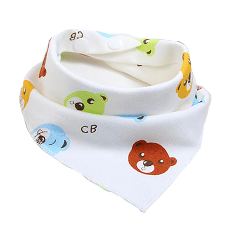 Double Layers Cotton waterproof Baby Bibs Baby Bandana Bibs Burp Cloths Newborn Triangle Scarf character Animal Towel Stuff