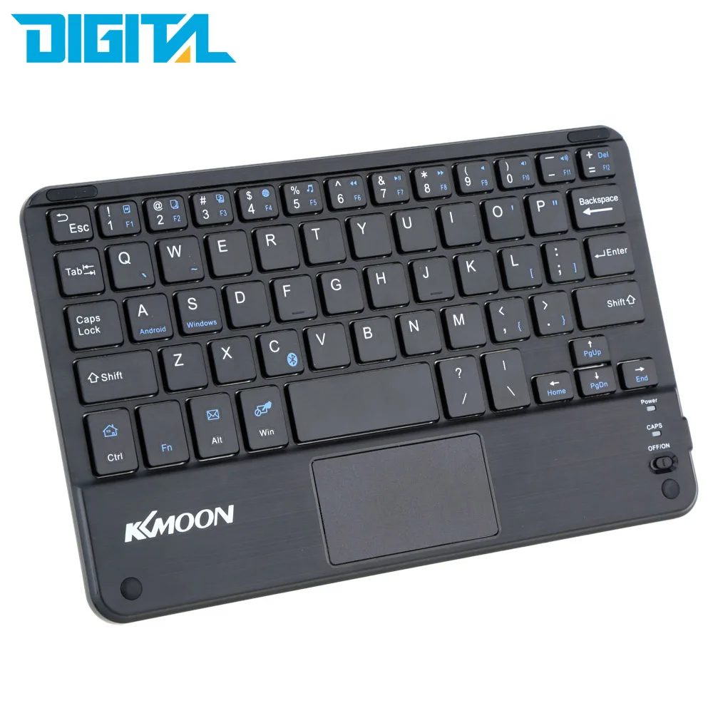  US UK ES STOCK Ultra Slim Wireless Bluetooth Keyboard with Touch Pad Panel 59 Keys for IOS Android Windows PC Tablet Smartphone 