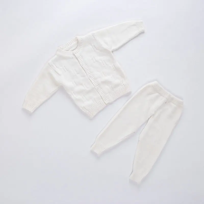 Baby Autumn Girls Sweater Toddler Newborn Boys Jumper With Knitted Pants Infant Winter Cardigan Clothing Outfits Kids Clothes