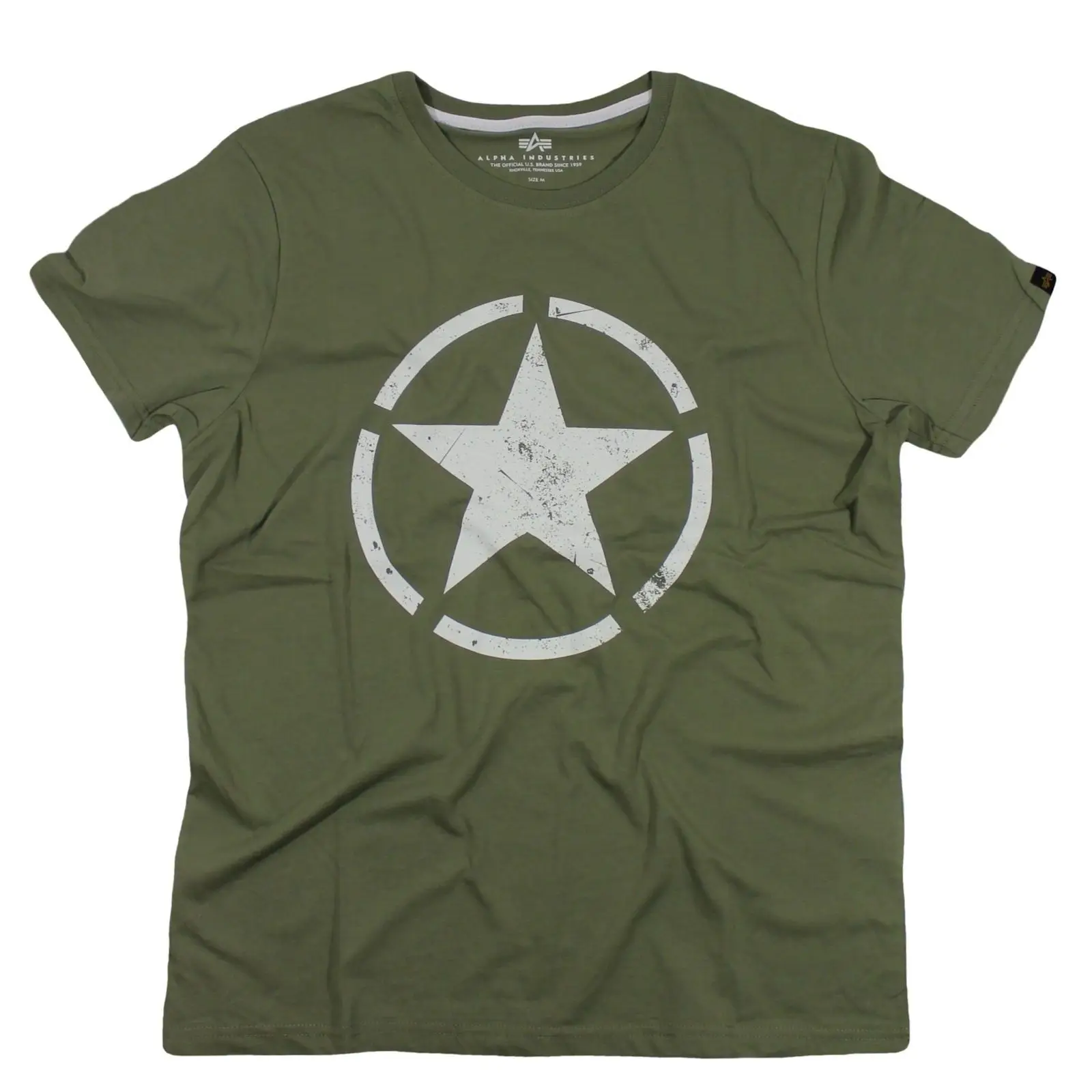 

ALPHA INDUSTRIES T-Shirt STAR T olive Fashion Men T Shirt Free Shipping top tee 2019 Short Sleeve O-Neck