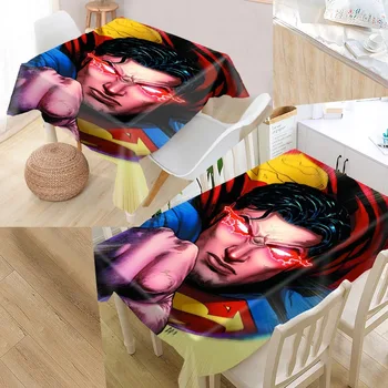 

Best Superman Table Cloth Rectangular Oxford Print Waterproof Oilproof Square Table Cover Party Tablecloth 01