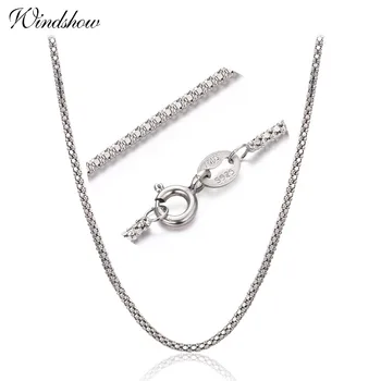 

1.2mm width 35cm-80cm 925 Sterling Silver Popcorn Chain Necklaces Women Jewelry Girls Collier kolye 14"-32" Italy collares mujer