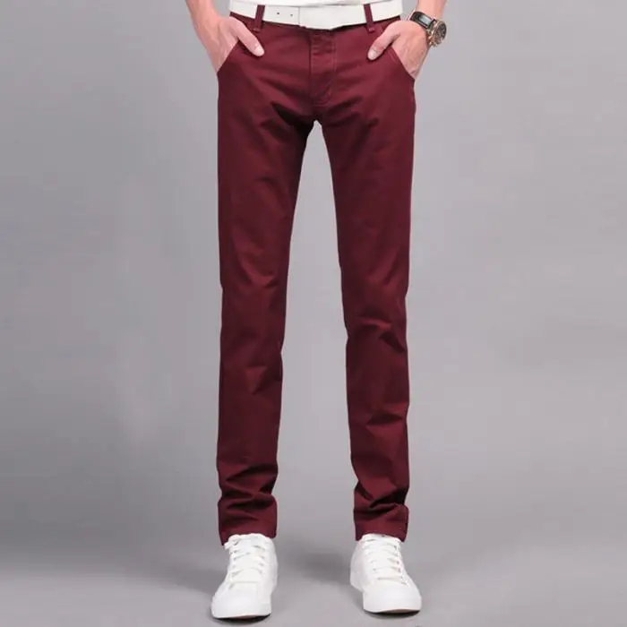 Модные мужские тонкие прямые повседневные брюки из хлопка и льна; сезон весна-лето; длинные брюки с карманами; NFE99
