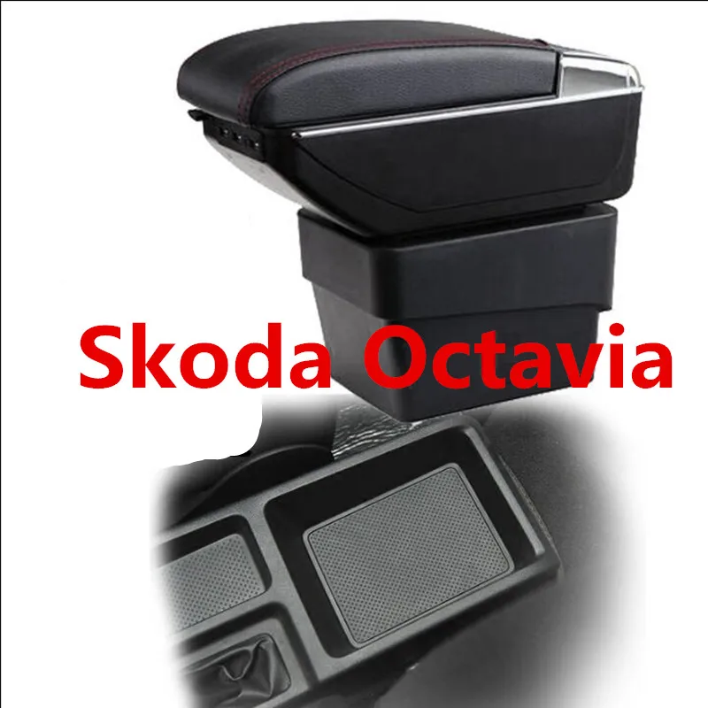 

For Skoda New Octavia A7 armrest box central Store content box storage case USB interface decoration accessories 2015-2018