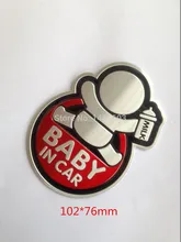 3D Aluminum Baby in car sticker car accessories stickers For Lada For fiat For VW
