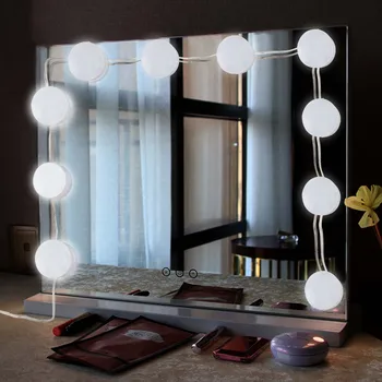 

USB Charging Port Cosmetic Lighted Make up Mirrors Bulb Adjustable Brightness lights Makeup Mirror Vanity LED Light Bulbs Kit