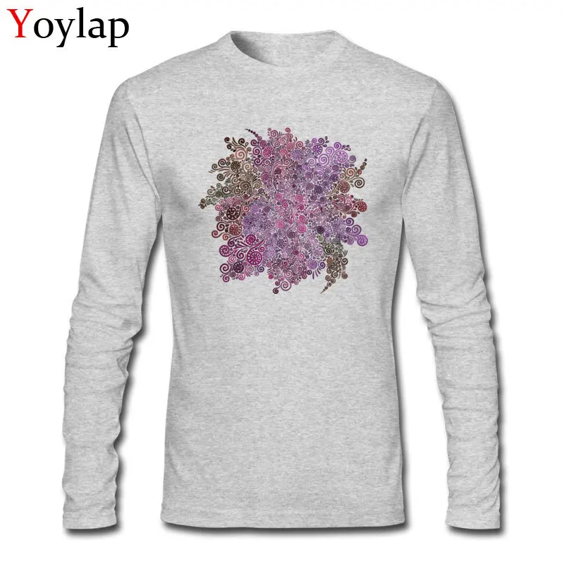 Customized Tops Shirts for Boys On Sale Autumn Round Collar 100% Cotton Long Sleeve T Shirts NeuRose Casual Tee-Shirt NeuRose grey