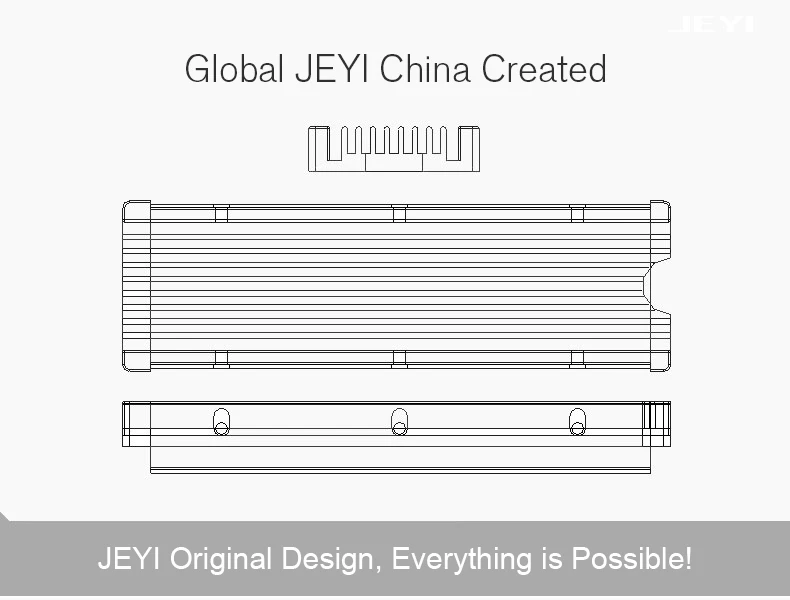JEYI M.2 радиатор военный Золотой бар NVME NGFF M.2 2280 алюминиевый лист жесткий диск кулер теплопроводность кремния вафельное охлаждение