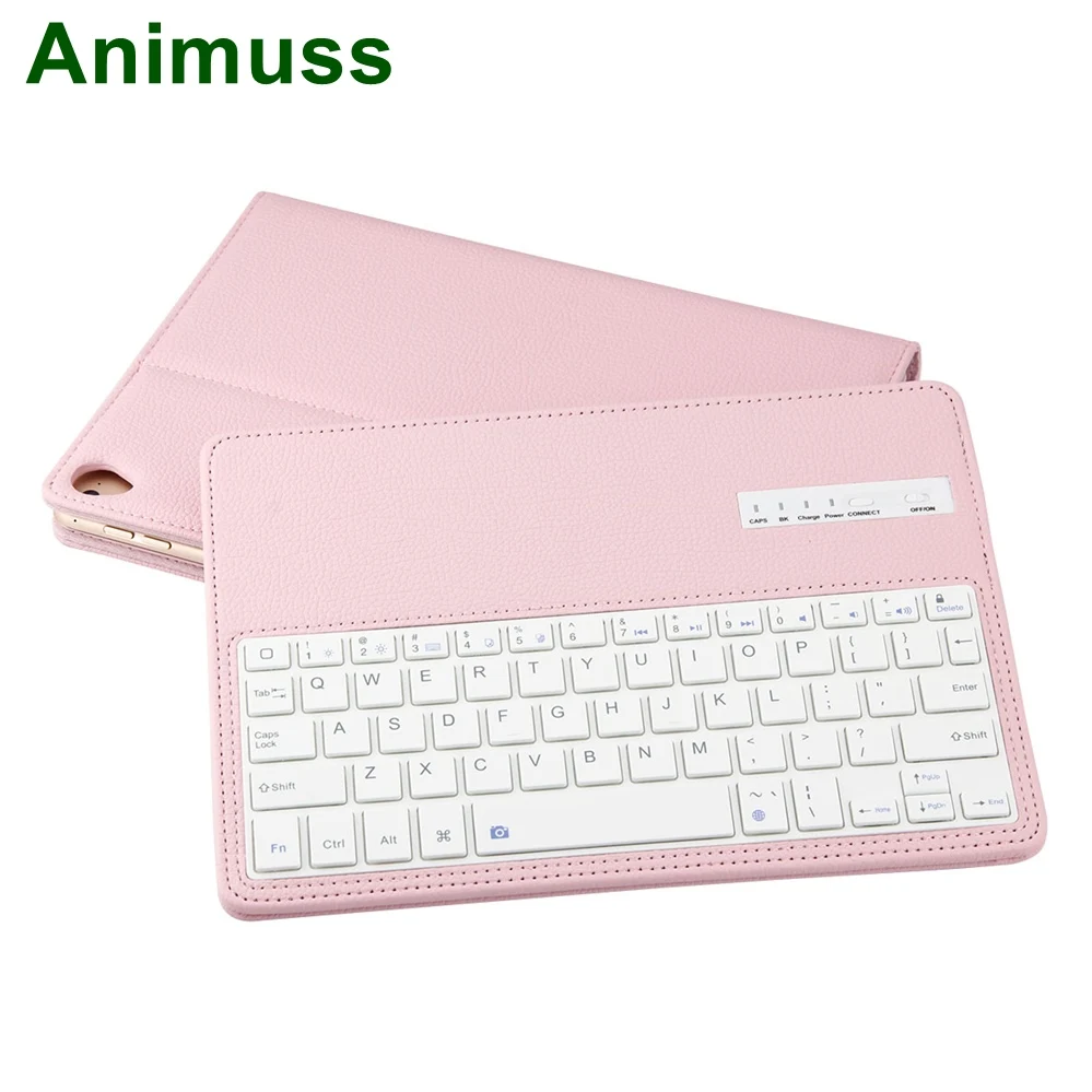 

Animuss Removable Bluetooth Keyboard Flip Leather Stand Case For iPad air /air2/pro 9.7/new iPad 9.7 Keyboard 9.7 Smart Cover
