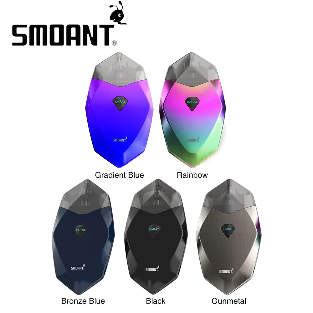 Новый оригинальный набор Smoant Karat 370mAh Pod Vape Starter Kit с 2 мл Quarzt Coil Cartridge Vs S8 Minifit Drop