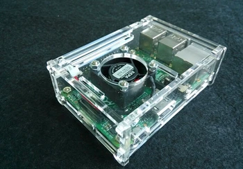

Raspberry Pi 3 model B acrylic Case transparent Shell Cover with Cooler Fan Also Compatible with Raspberry pi 2