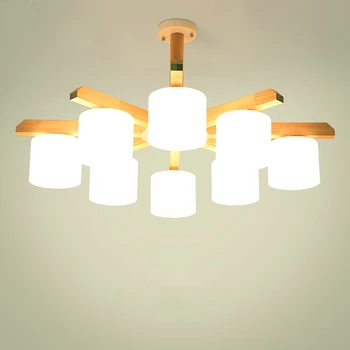 

Nordic Wood LED Pendant Lights Lampadario Lampshades Bar pendant lamps Wood Kitchen Lighting Hanging Lamps Dining Room luminaria