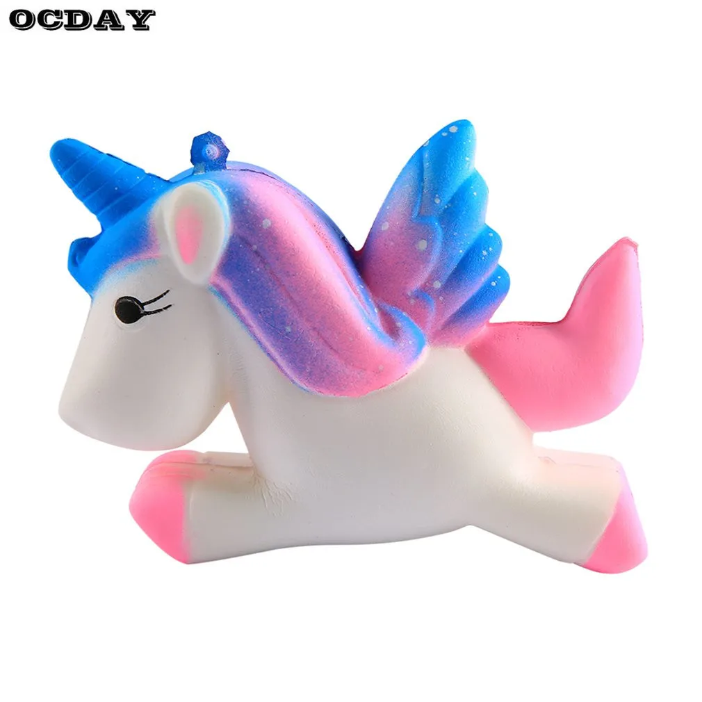 

OCDAY Small Size Slow Rising Kawaii Flying Horse Shape Phone Strap Decompression Squishy Anti-stress Toys Kids Fun Gage Gift Toy