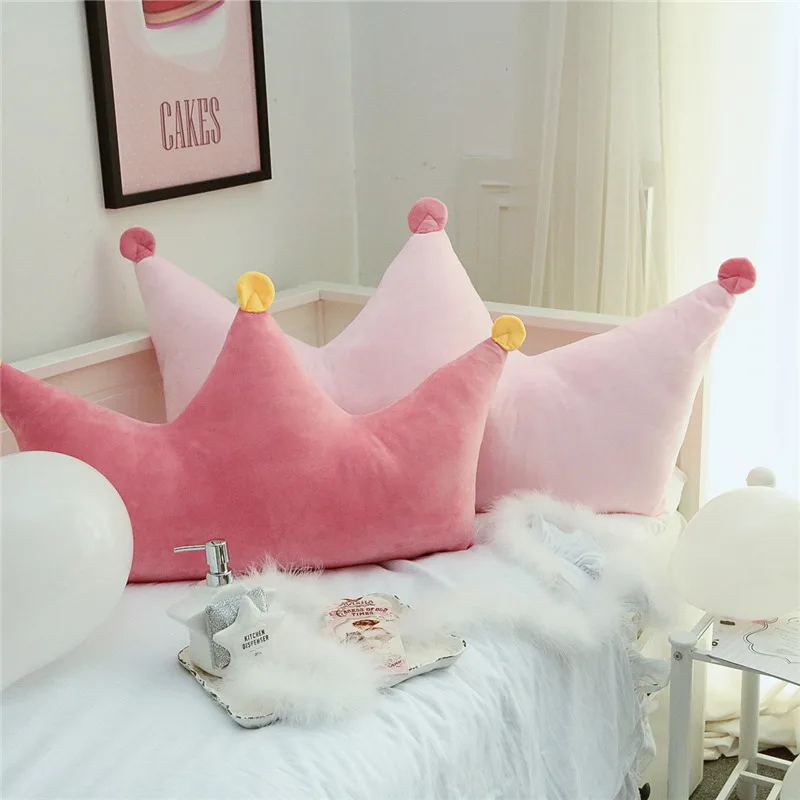 Princess crown shaped pink pillow cushion 110*80cm for girls, seat mat
