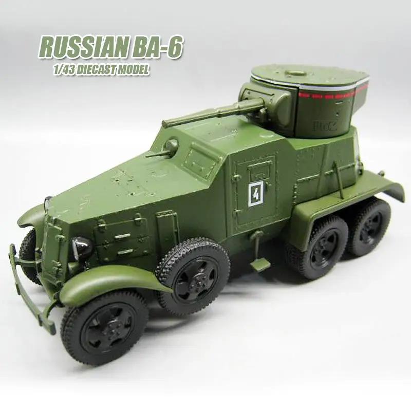 

RUSSIAN BA-6 1/43 DIECAST MODEL TANK DEA