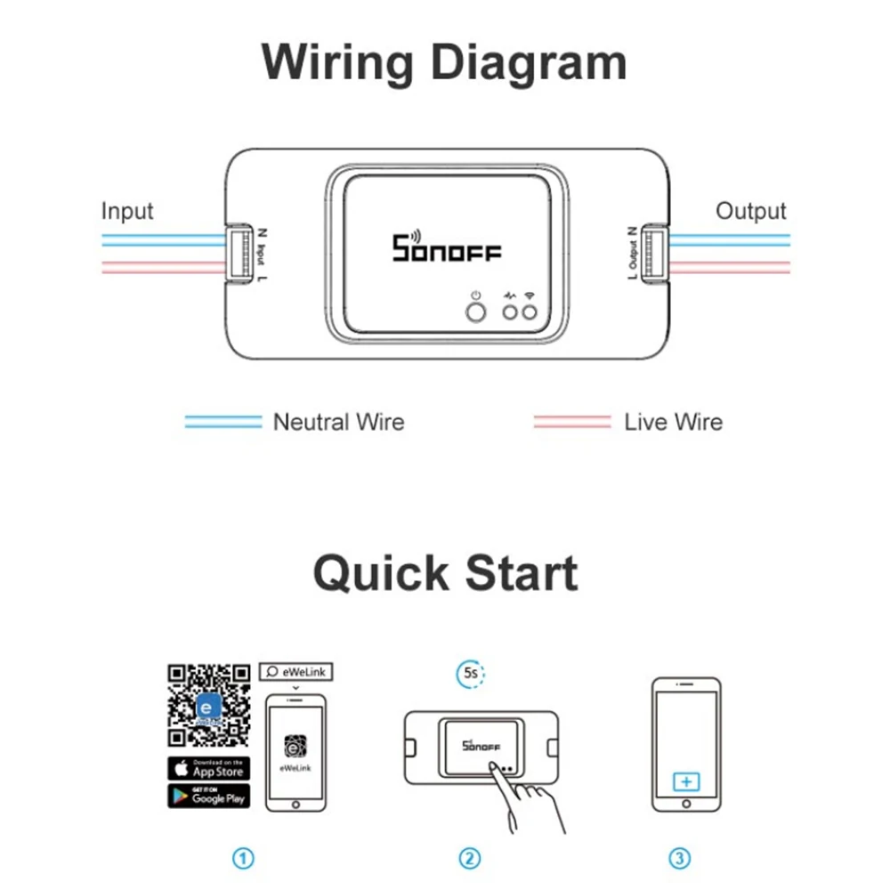 SONOFF 433 RF R3 Смарт вкл/выкл WiFi переключатель, Поддержка app/433 RF/LAN/голосовой пульт дистанционного управления DIY режим работает с Alexa Google Home