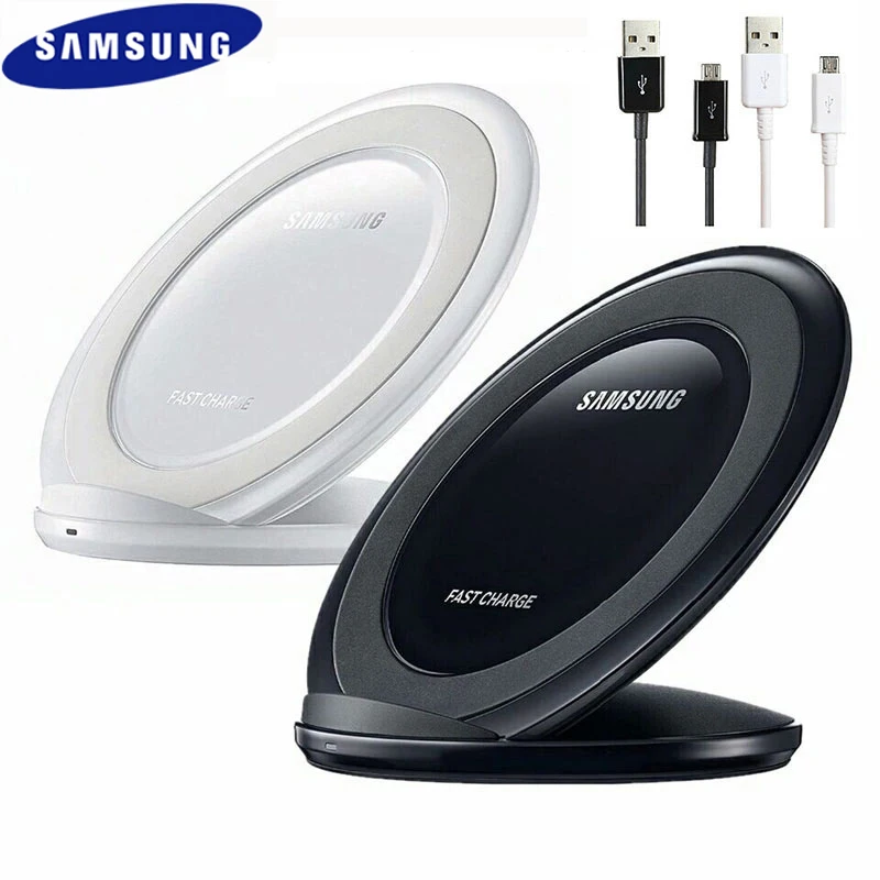 

Original Samsung S7 QI Wireless Charger Pad Quick Charging Desktop For iPhone 8 X XR Galaxy S6 S7 Edge S8 S9 S10 Plus Note 8 9